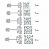 Earrings | 14K White Gold Stud Earrings Princess Screwback Cubic Zirconia CZ