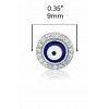 Earrings | 925 Sterling Silver Evil Eye Stud Earrings CZ Round-cut Cubic Zirconia