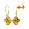 Earrings | Baltic Amber Dog Paw 14K Goldplated 925 Sterling Silver Drop Dangle Earrings