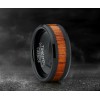 Mens Rings | Men's Black Tungsten Carbide Wedding Band Ring, Real Wood Inlay Comfort Fit 8mm