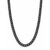 Necklaces | Men's Black Stainless Steel Curb Chain Necklace 4mm 24