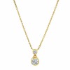 Pendants | 1.25 Carat Opera Round-Cut Real Moissanite Pendant Necklace in 18K Yellow Gold over Silver 16-18