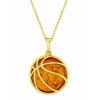 Pendants | 14K Gold-plated 925 Sterling Silver Basketball Pendant Necklace 20 Chain