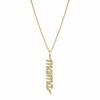 Pendants | 18K Yellow Gold Plated Silver.35 Ct. Moissanite Mama Pendant Necklace Adjustable 16-18