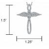 Pendants | Sterling Silver 925 Angel Cross Charm Pendant Diamond Adjustable Necklace 16-18